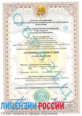 Образец сертификата соответствия Аксай Сертификат OHSAS 18001