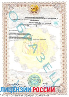 Образец сертификата соответствия (приложение) Аксай Сертификат ISO 14001
